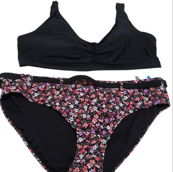 Time and Tru Plus Size Swim Bikini Bundle Lot NEW Animal Print Floral - Picture 5 of 8